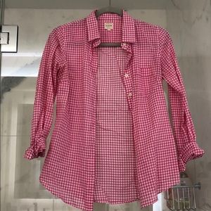Gingham J. Crew “the perfect shirt”